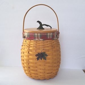 2000 LONGABERGER OCTOBER FALL FIELDS BASKET/LINER/PROTECTOR